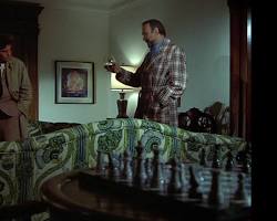 Columbo NBC 1971 TV series Peter Falk Lieutenant Columbo beige raincoat cigar Peugeot 403 1970s television stills, AI generated