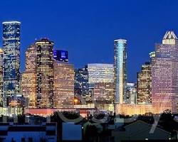 Image of Houston skyline at night