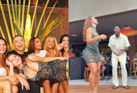 O encontro de famosos em festa de Paolla Oliveira com clima de Carnaval