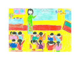 Kết quả hình ảnh cho vẽ 1 bức tranh chủ đề học tập