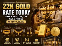 22k gold rate today: Check 24k, 22k, 18k gold prices (May 1, 2026) in New Delhi, Mumbai, Chennai and other