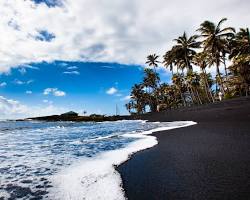 Gambar Punaluʻu Black Sand Beach, Hawaii Island