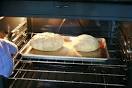 Baking bread in oven