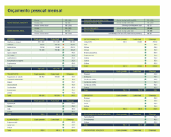 Imagem de Planilha Orçamento Pessoal Sebrae