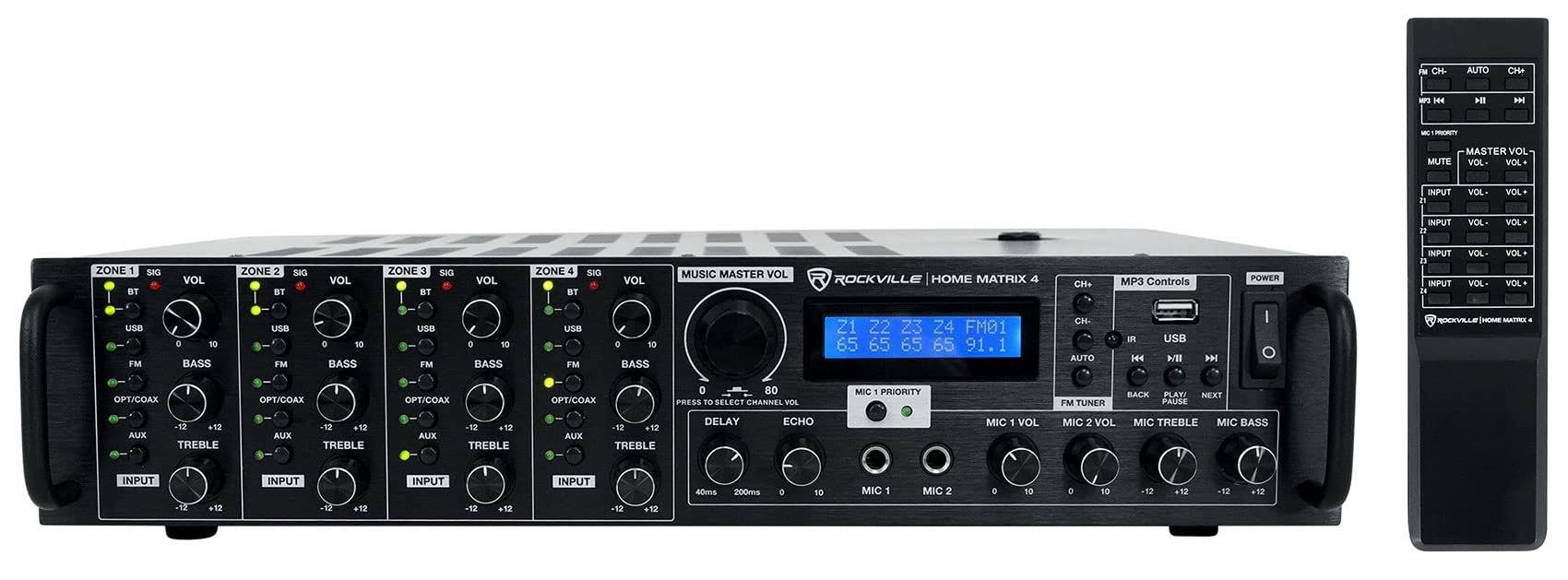 Rockville Home Matrix 4 zone 8 channel 600w Multi Room/source Receiver/Amplifier