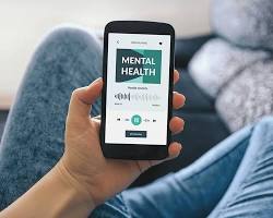 Imagen de person using a mental health app on a smartphone