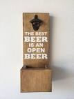 Wall beer bottle opener