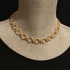 Two Tone Chunky Link Chain Choker Necklace: Lightweight ...