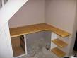 Osb desk under staircase