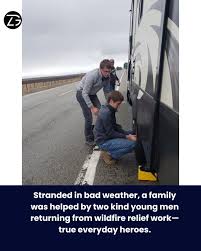 Our lone stranger has finally got his truck fixed and is heading home. Thank you Jessica Nelson and everyone that showed him kindness. | Facebook