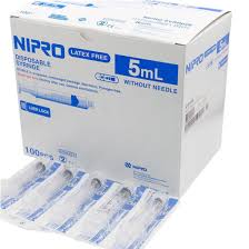 Nipro® Syringe, 5ml, 100 each/box, 10 boxes/case