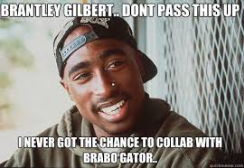 DONT PASS THIS UP I NEVER GOT THE CHANCE TO COLLAB WITH BRABO GATOR.. BRANTLEY GILBERT.. DONT PASS THIS UP I NEVER GOT THE CHANCE TO COLLAB WITH - 2a79d20ab1f93391577b64add4fe1b08873916fa43aa6b25cb29a3d6028605ae