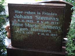 Grab von Anne-Marie Siemens (geb. Helmers) (13.06.1927-10.10.1995 ... - vk408