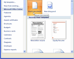Gambar creating a new document in Microsoft Word