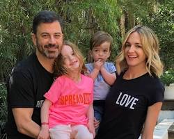 Image of Jimmy Kimmel's children Katie Kimmel, Kevin Kimmel, and Jane Kimmel