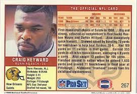 1989 Pro Set #267 Craig Heyward Back - 3242-267Bk