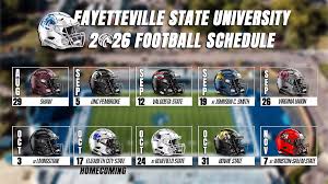 Fayetteville State Announces 2026 Football Schedule