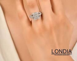 Image of 1 carat diamond unique setting ring
