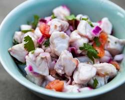 Ceviche dish