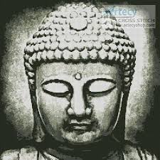 This counted cross stitch pattern of a statue of Buddha was created from artwork by Carlos Restrepo - Fotolia. Stitches = 200w x 200h - buddha_LRG