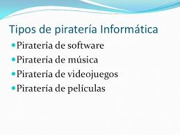 Resultado de imagen de tipos pirateria