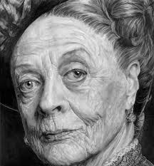 Maggie Smith Drawing - grannies-1205-maggie-smith-arual-jay