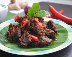 Beef rendang indonesian dish