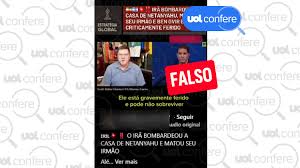 É falso que Netanyahu, seu irmão e um ministro morreram em ataque do Irã