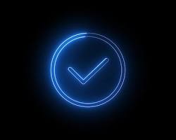 checkmark icon with a glowの画像