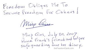 Miep Gies Freedom Writers Quotes. QuotesGram via Relatably.com