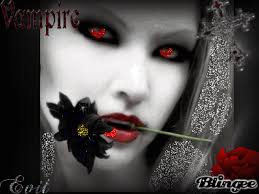 Evil Vampire. Evil Vampire. she&#39;s evil the fangs the red eyes the blood on her lip th silver hair the black flower; Tags: Vampire evil goth - 394090378_143686