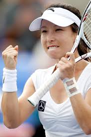 Jie Zheng of China celebrates match point against Elena Dementieva of Russia during the Rogers Cup at Stade Uniprix on August 19, 2010 in Montreal, Canada. - Jie%2BZheng%2BRogers%2BCup%2Bez9jSV0UU7xl