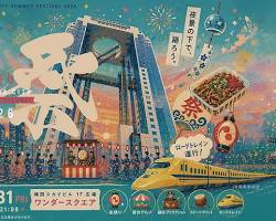 Osaka summer festival illustration（AI 生成）
