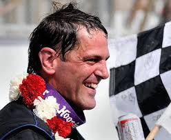 Mike Greenlar / The Post-StandardOtto Sitterly, of Canajoharie, enjoys the moment after winning Sunday&#39;s Budweiser International Classic at Oswego Speedway. - 9968005-large