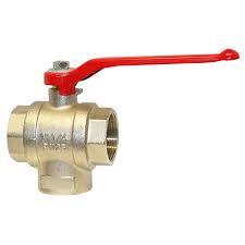 Brass Ball Valve - 3 Way - T Port Diverter - 180 Degree ...