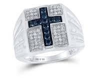 Image of Religious Ring platinum diamond ring for men