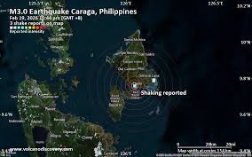 Seismic-like event, possible earthquake, reported few minutes ago near Socorro, Caraga, Philippines