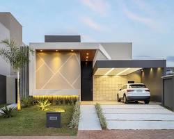 Imagem de Fachada de casa contemporânea simples