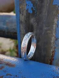 The Madi: 4mm Narrow White Gold/Platinum/Sterling Silver Band, Cowgirl – Cowboy Specialist