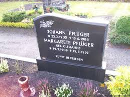 Grab von Johann Pflüger (23.02.1905-15.06.1988), Friedhof Sandhorst - sa280