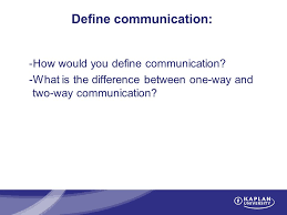 Resultado de imagen de Define One Way Communication