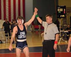 Image of young Colby Covington wrestling in high school