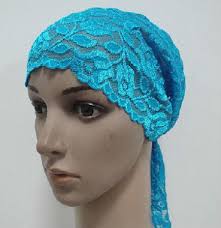 khăn trùm đầu căng Ren Tie lưng underscarf mũ - Hijab_Stretch_Lace_Tie_Back_Underscarf_Cap