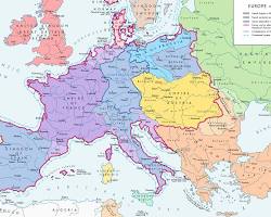 Image of Napoleonic Wars map Europe 1812