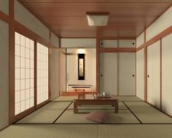 Imagem de Interior de uma casa tradicional japonesa