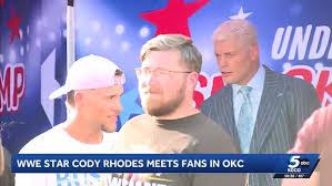 WWE superstar Cody Rhodes meets fans in Oklahoma City