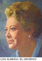 Retrato de Carlota Jaramillo realizado por Luis Peñaherrera Bermeo que se exhibirá el 9 de julio en el Teatro Centro de Arte durante un homenaje. - 07-06-04-d05-010250