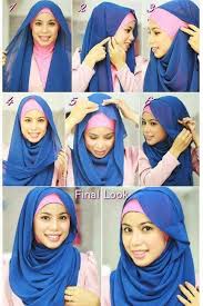 Hasil gambar untuk tutorial hijab paris