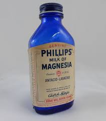 Image result for old milk of magnesia blue bottles