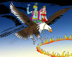 Image of Diwali Krishna and Narakasura story